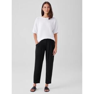 Eileen Fisher Silk Georgette Crepe Carrot Pant size 2X, Black | NEW $268